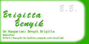 brigitta benyik business card